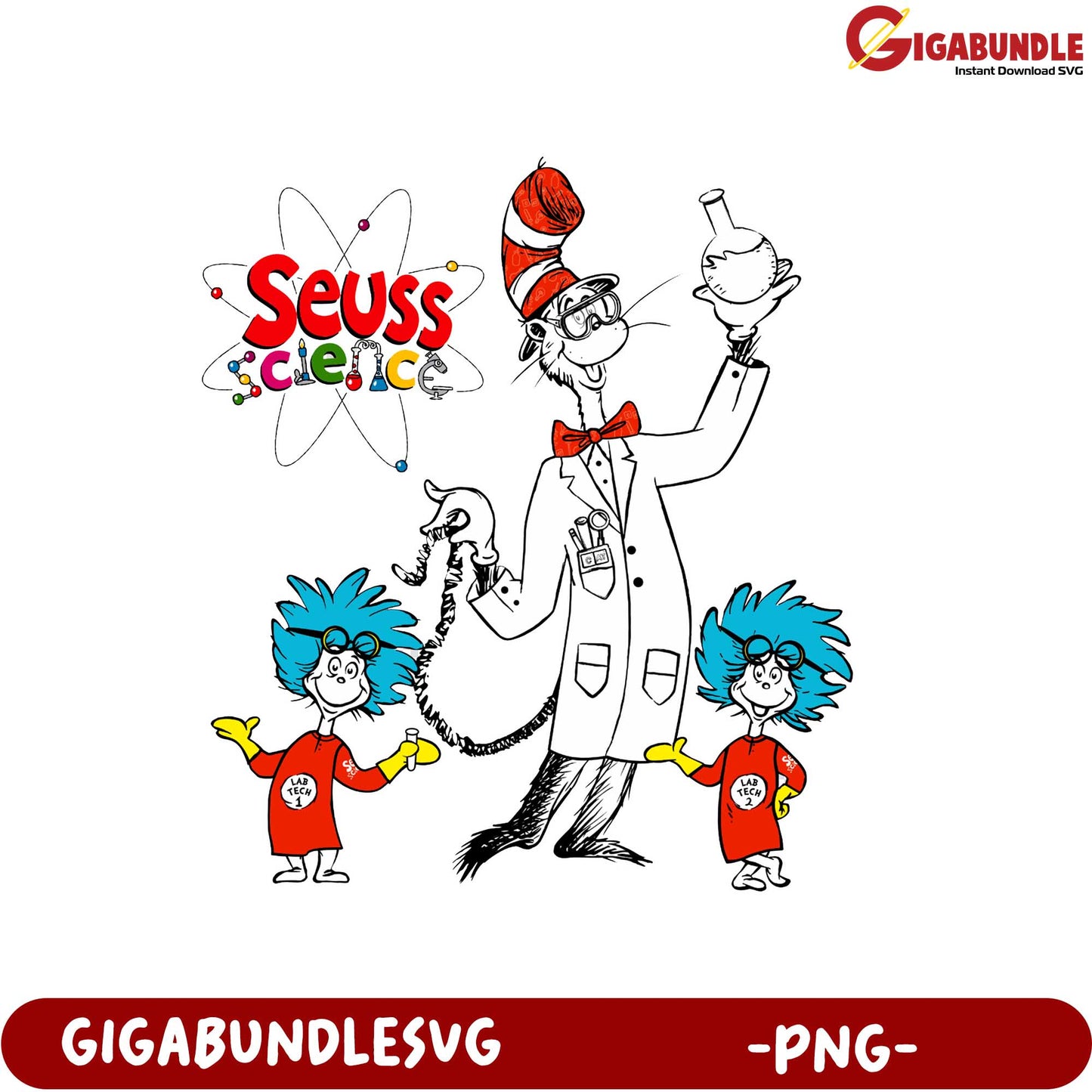 Seuss Science PNG - Fun Educational Art for Kids' Projects