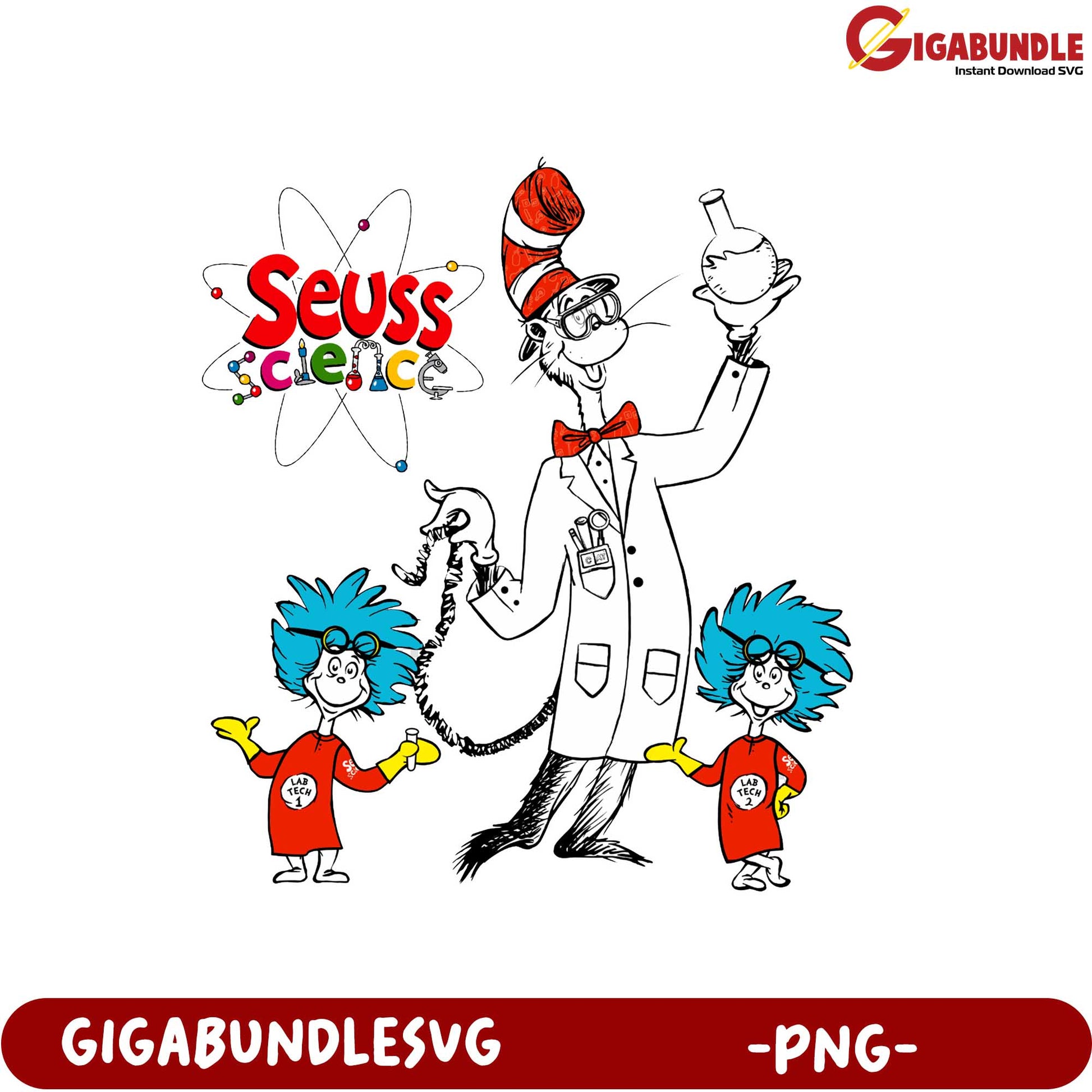 Seuss Science PNG - Fun Educational Art for Kids' Projects