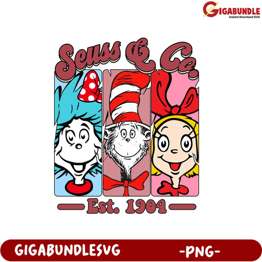 Seuss & Co. Vintage PNG - Iconic Characters Since 1904 Art