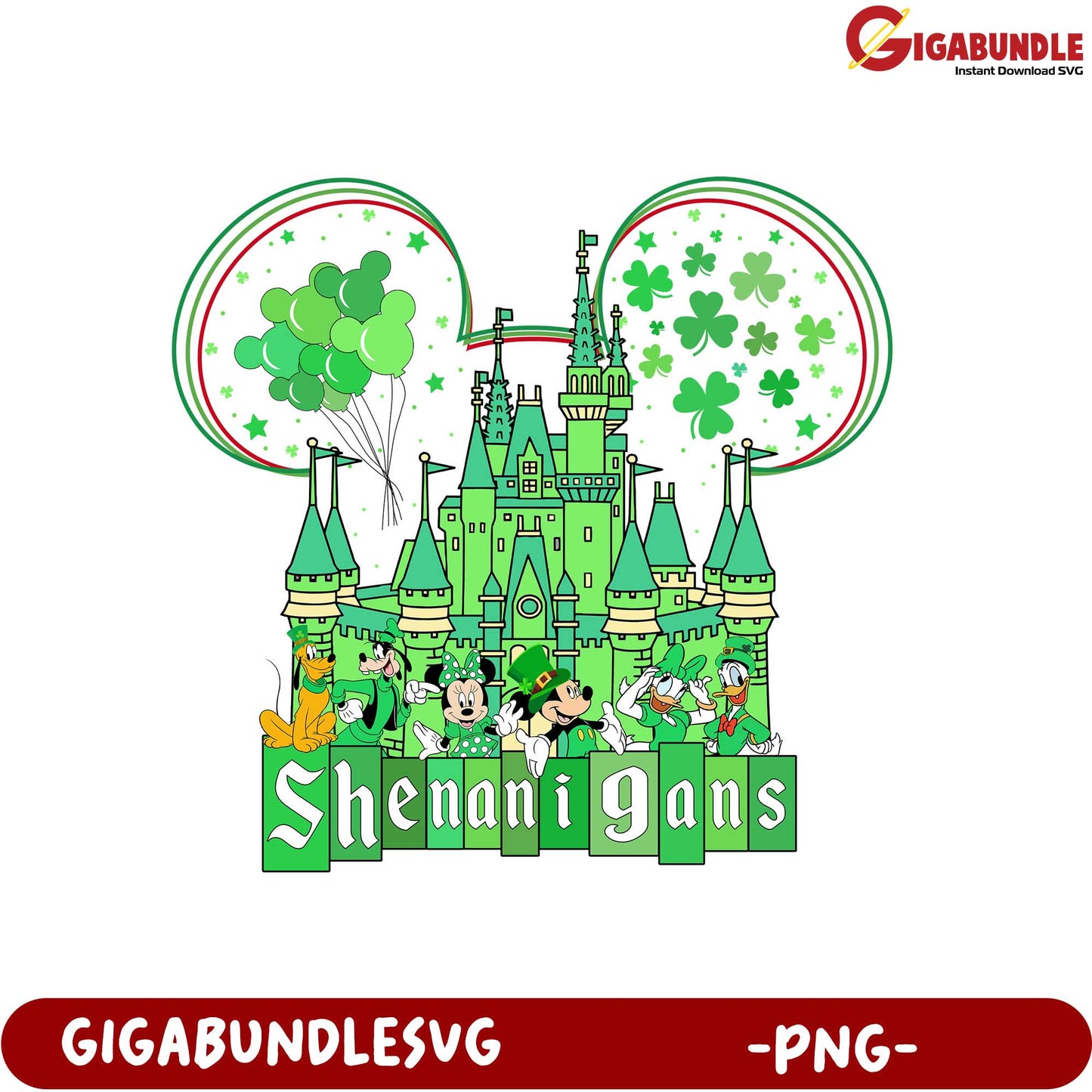 Shenanigans Castle - Fun Green PNG Design for Celebrations