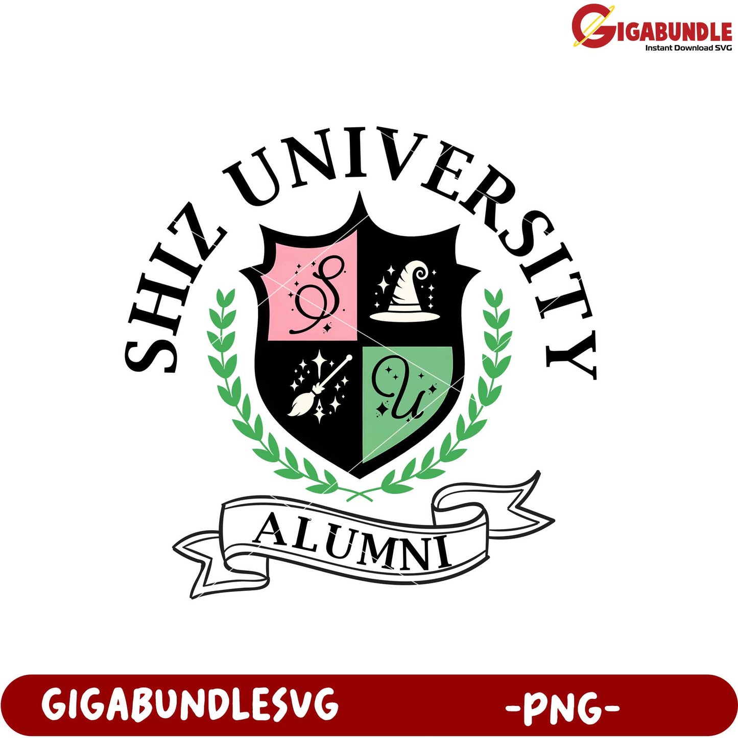 Shiz University Alumni Crest Design PNG Downloadable File