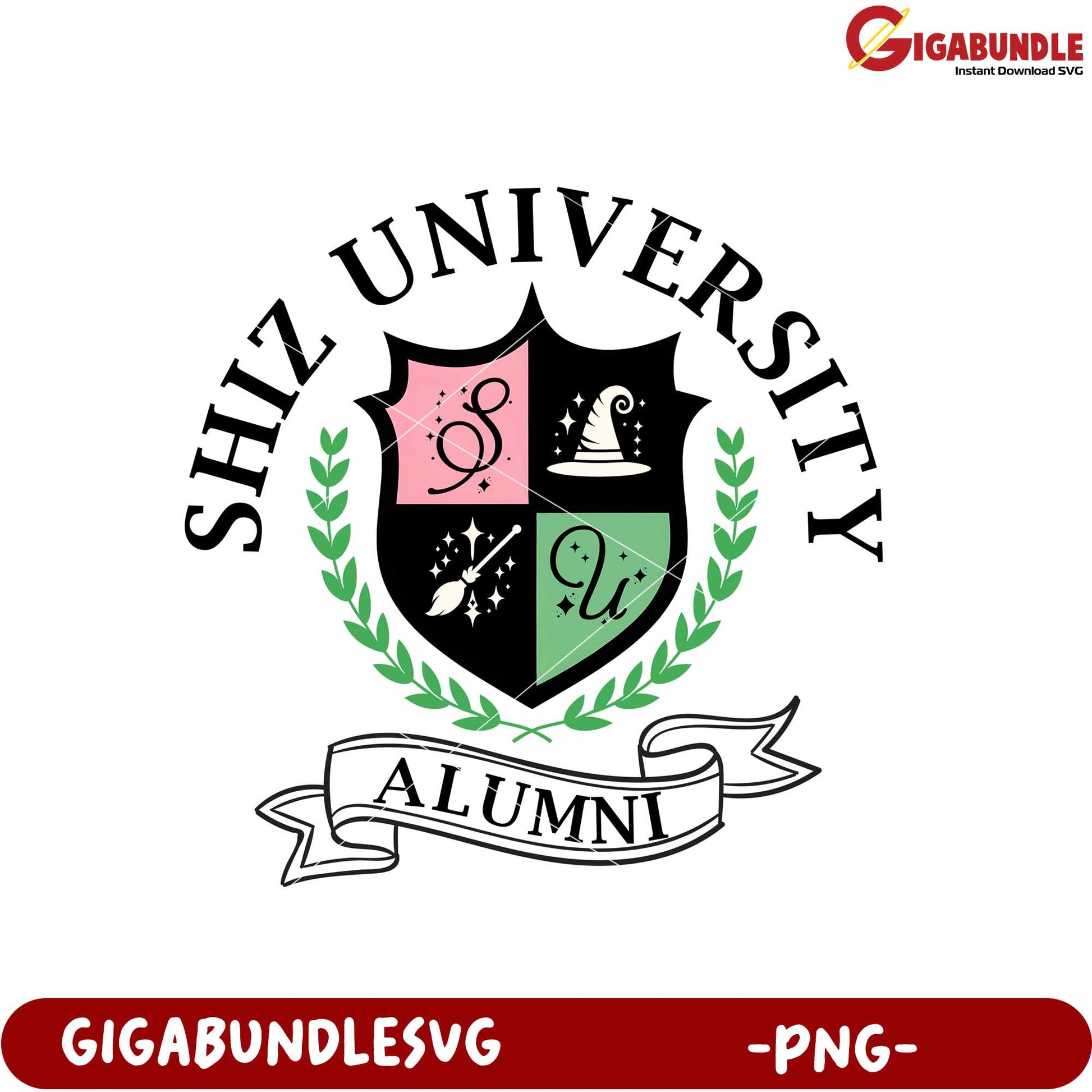 Shiz University Alumni Crest Design PNG Downloadable File