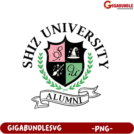 Shiz University Alumni Crest Design PNG Downloadable File