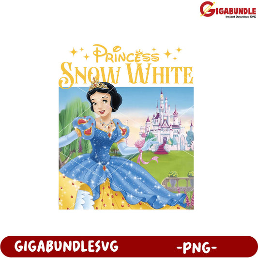 Snow White Princess PNG Artwork for Kids Nursery Decor
