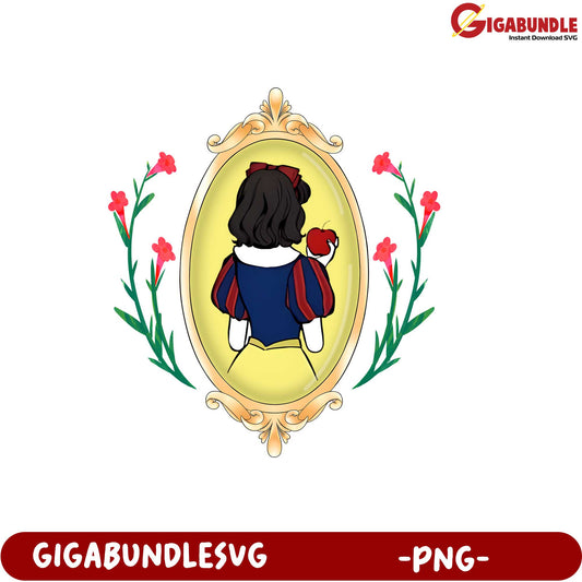Snow White Reflection Art PNG Download for Crafting Projects