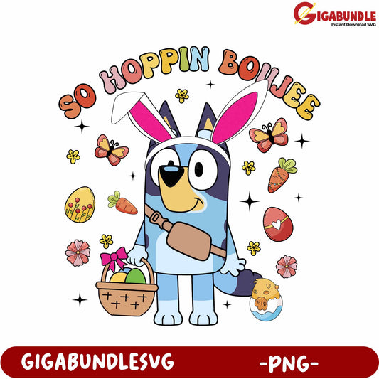 So Hoppin' Boujee Easter Bunny PNG Design for Kids' Crafts