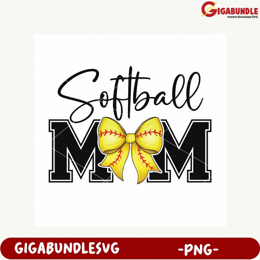 Softball Gift Design for Loving Moms PNG Download