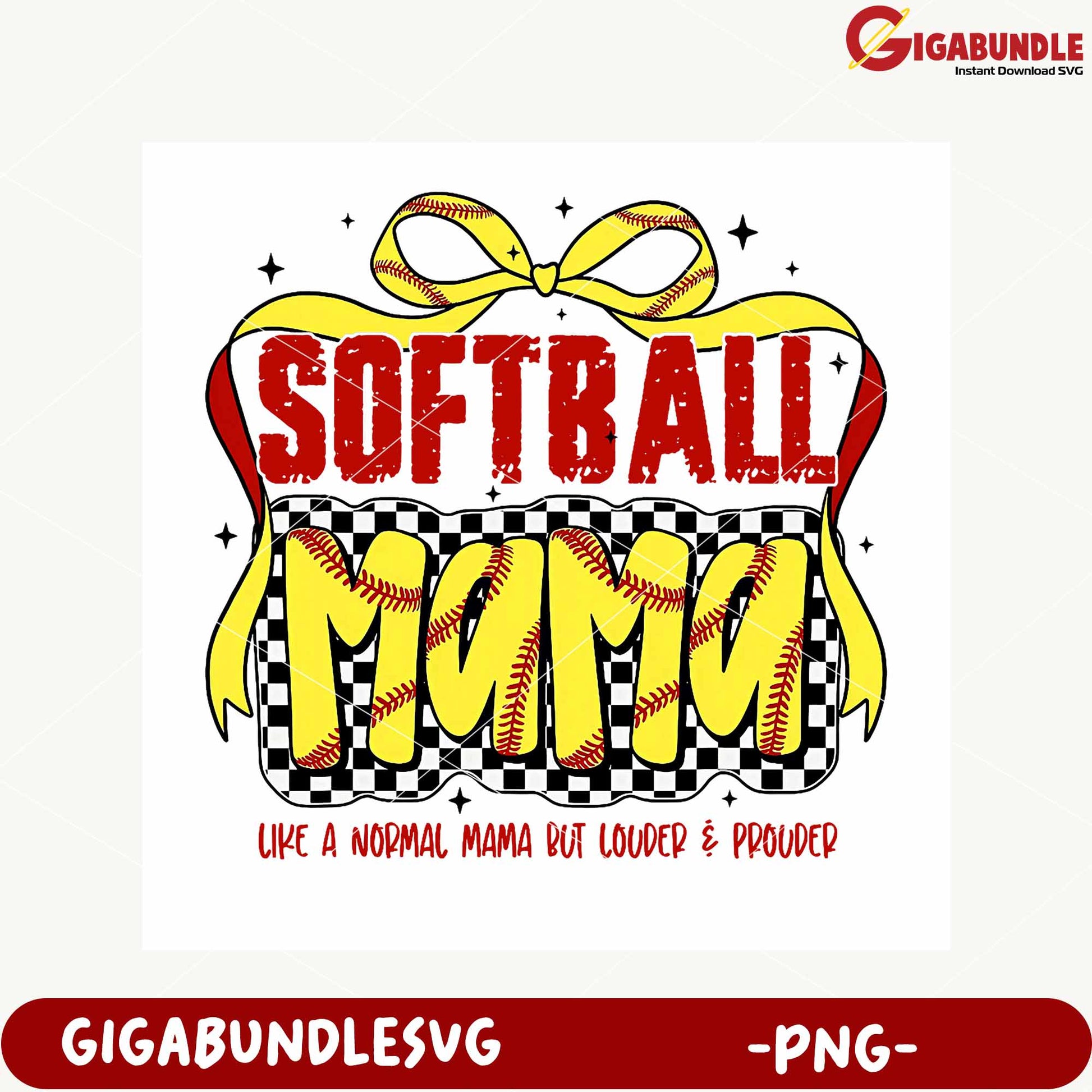 Softball Mama Proud Design for Sports Enthusiasts PNG