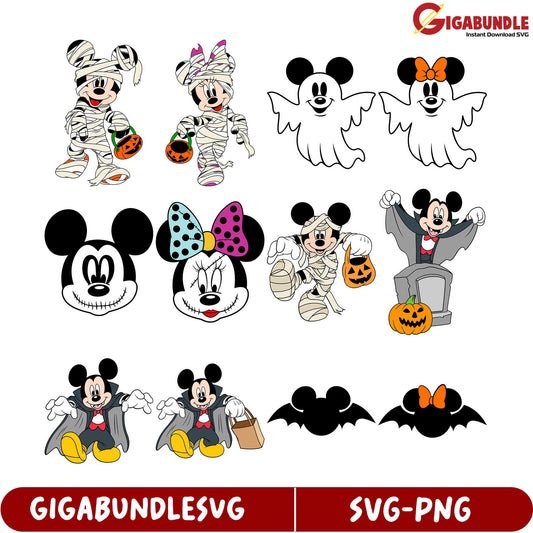 Spooky Mickey Mouse Halloween SVG Bundle for Creative Projects