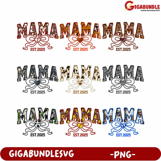 Sports Mama Bow Bundle Png