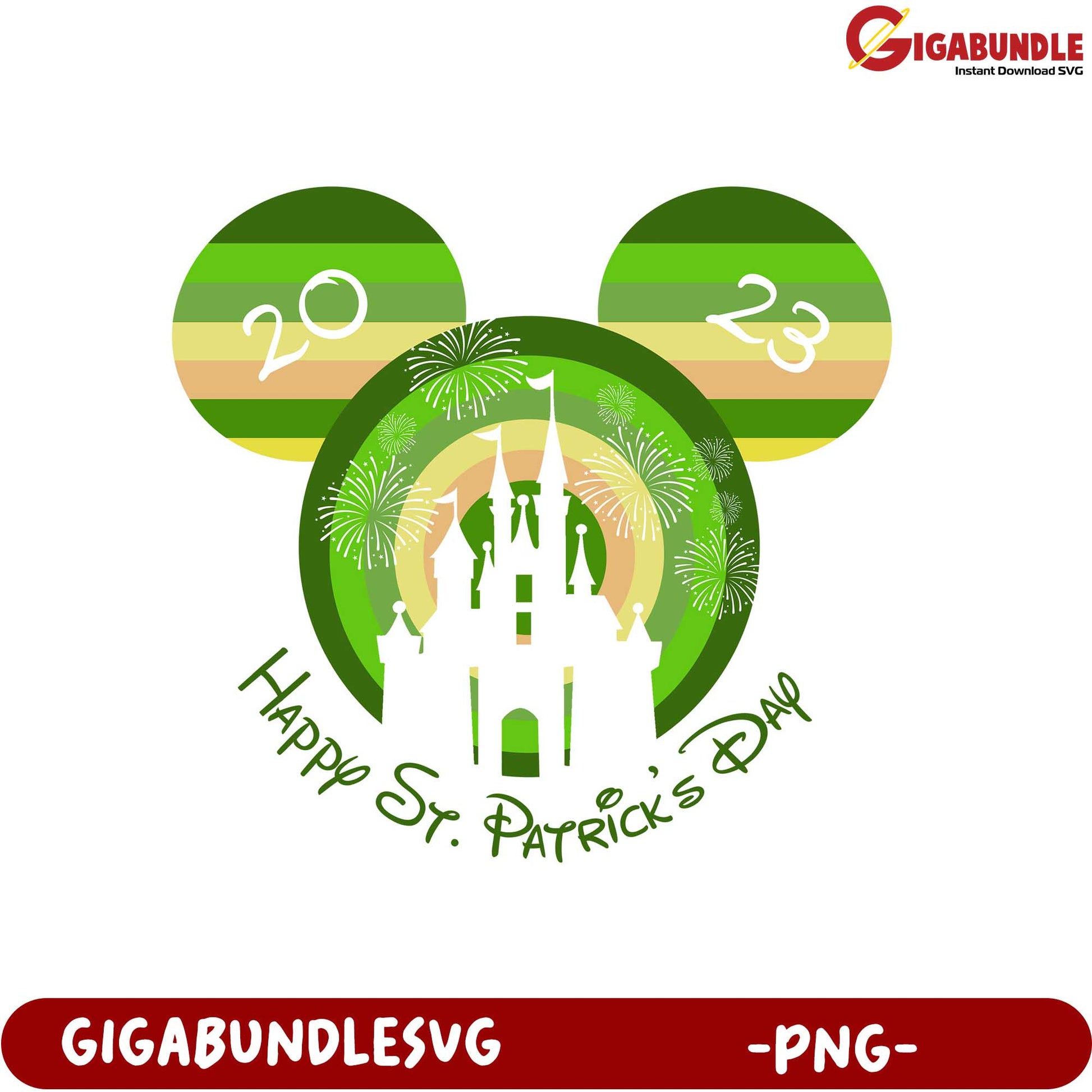 St. Patrick's Day 2023 Disney-Inspired PNG Graphic Design