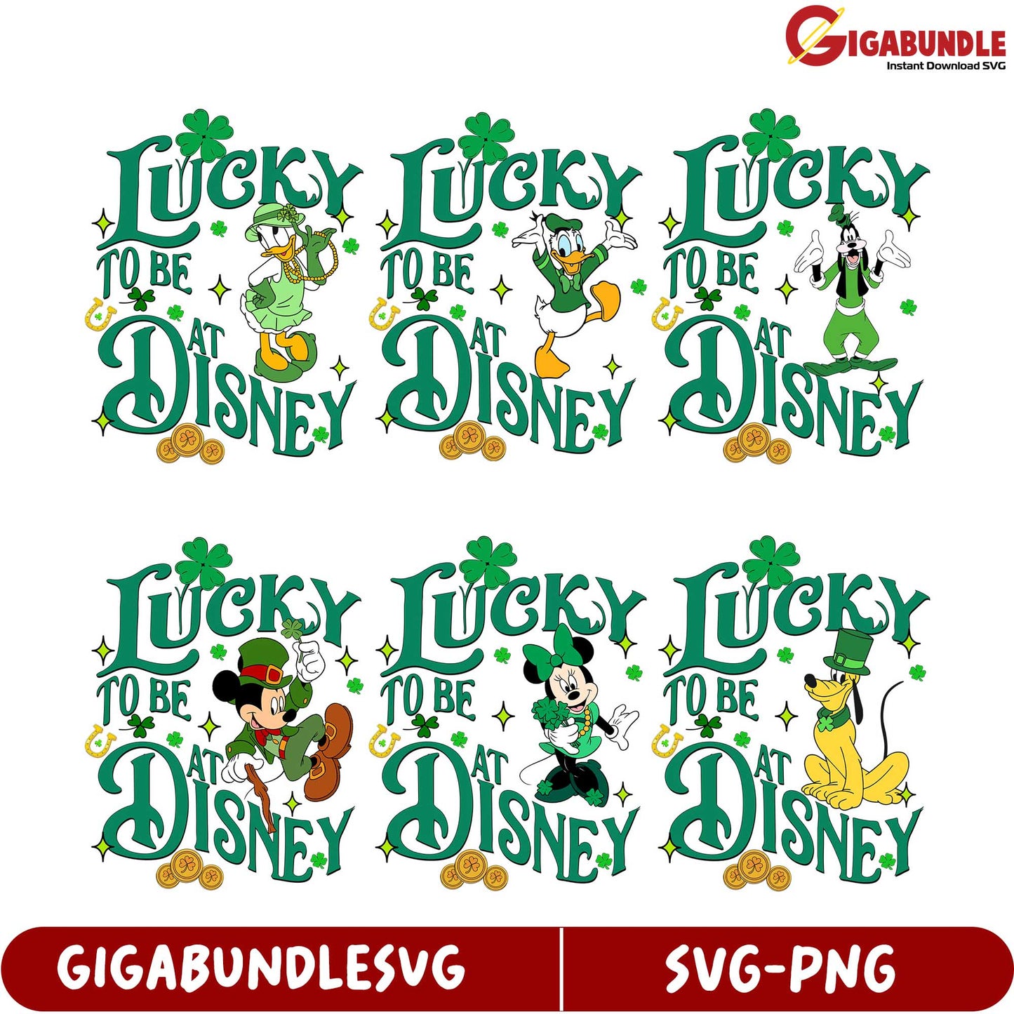 St. Patrick's Day Disney SVG Bundle - Lucky to Be at Disney