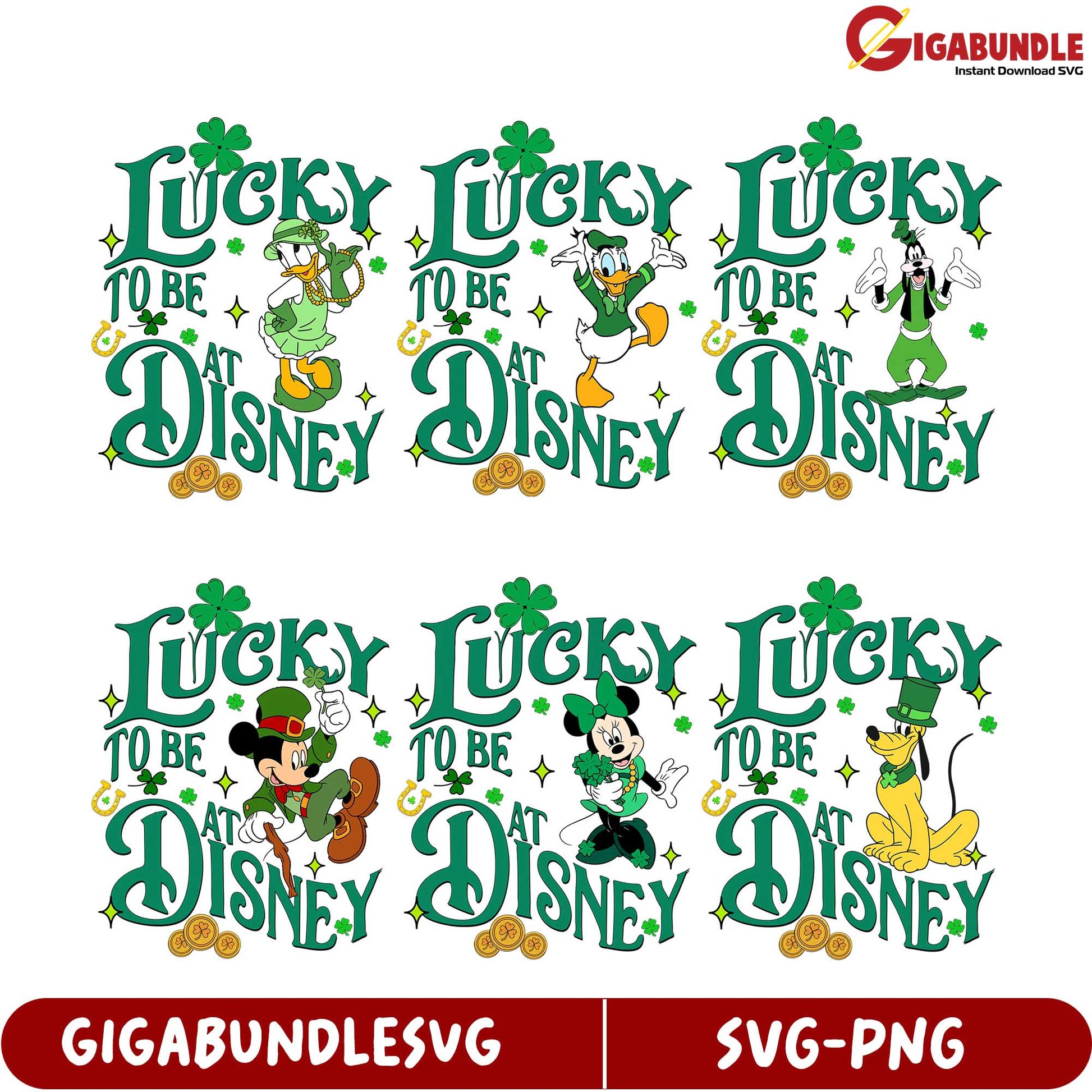 St. Patrick's Day Disney SVG Bundle - Lucky to Be at Disney