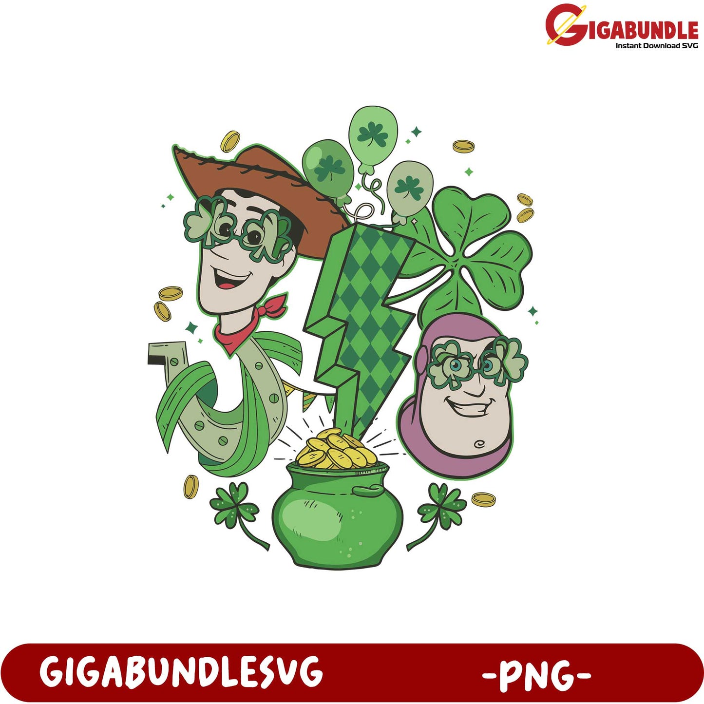 St. Patrick's Day Fun Lucky Charm PNG Graphic Design