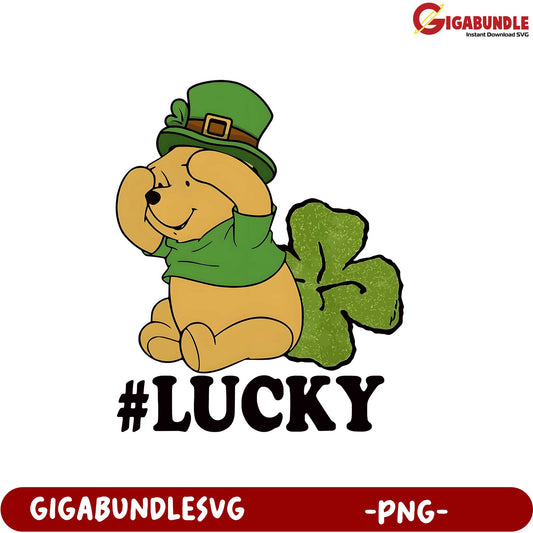 St. Patrick's Day Lucky Bear PNG Download - Fun & Cheerful Design