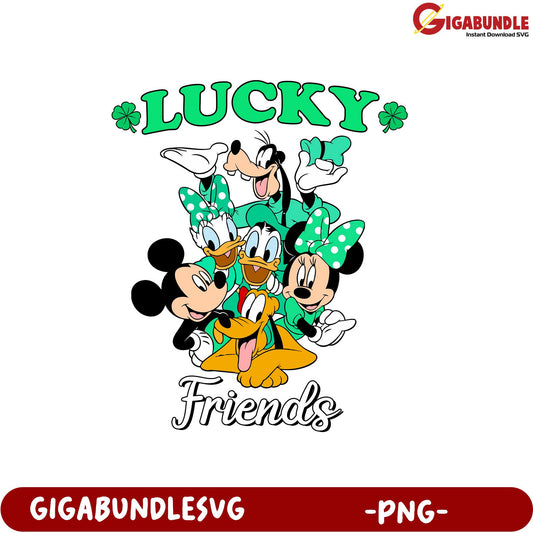 St. Patrick's Day Lucky Friends Disney PNG Graphic Design