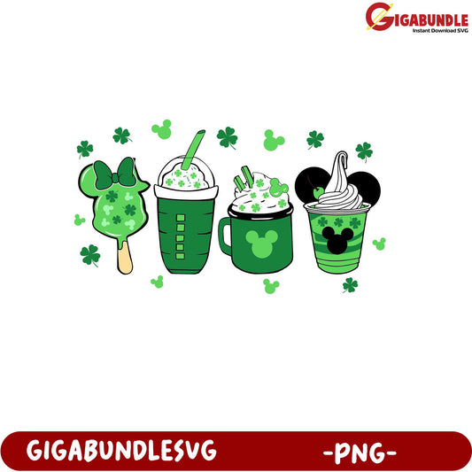 St. Patrick’s Day Mickey Mouse PNG Bundle – Fun Green Treats