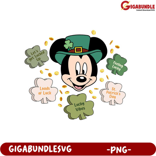 St. Patrick's Day Mickey Mouse PNG Lucky Vibes & Fun Design