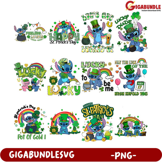 St. Patrick's Day PNG Bundle with Lucky Characters and Designs