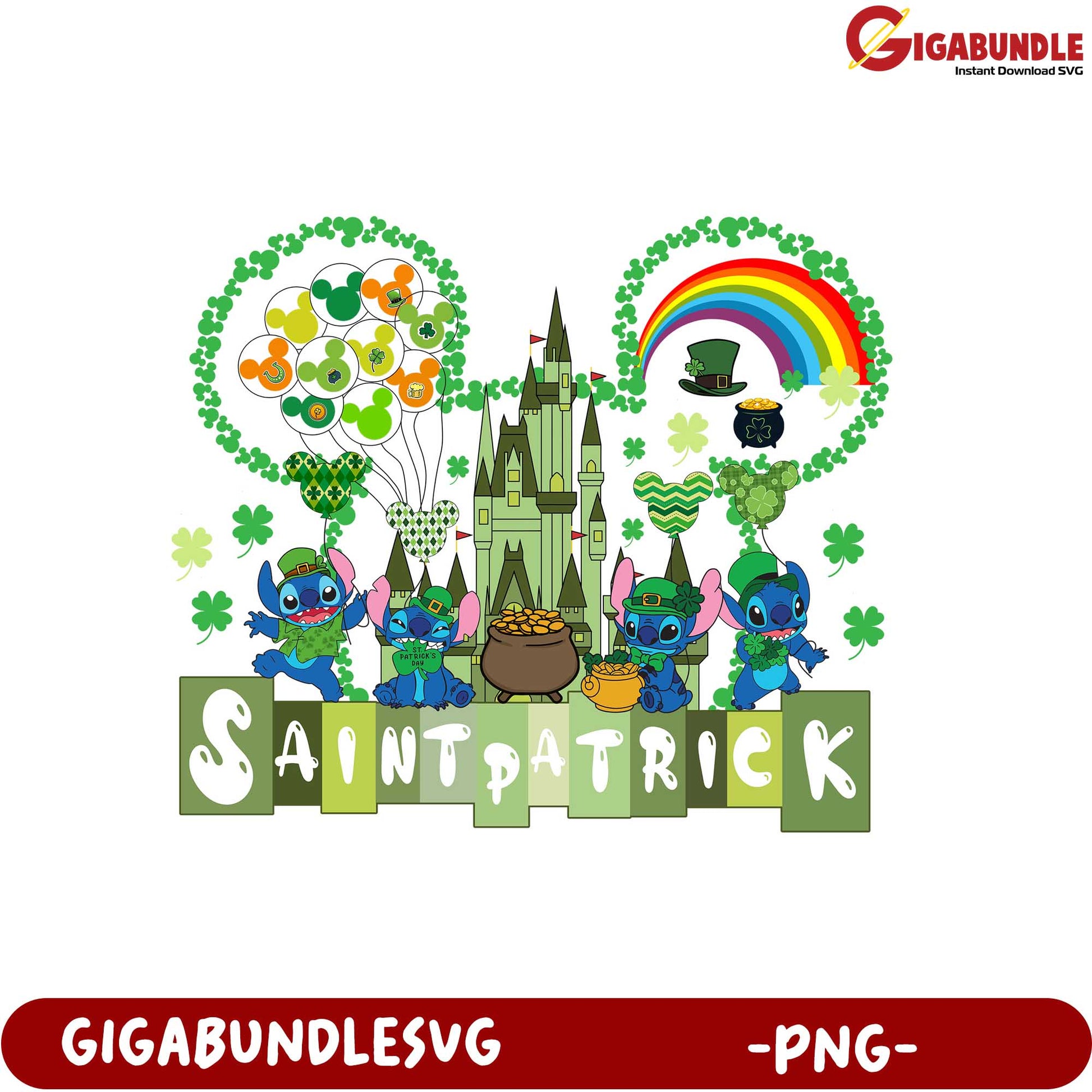 St. Patrick's Day PNG Design with Fun Characters and Colors