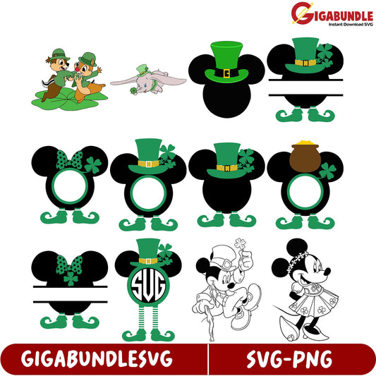 St. Patrick's Day SVG Bundle Mickey Mouse & Friends Designs