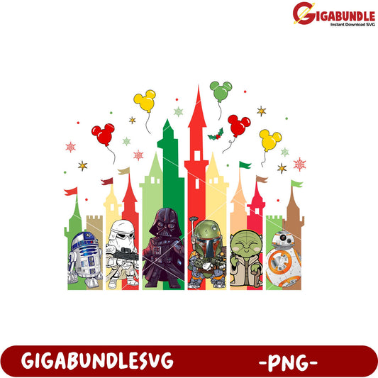 Star Wars Character Parade PNG for Holiday Celebrations