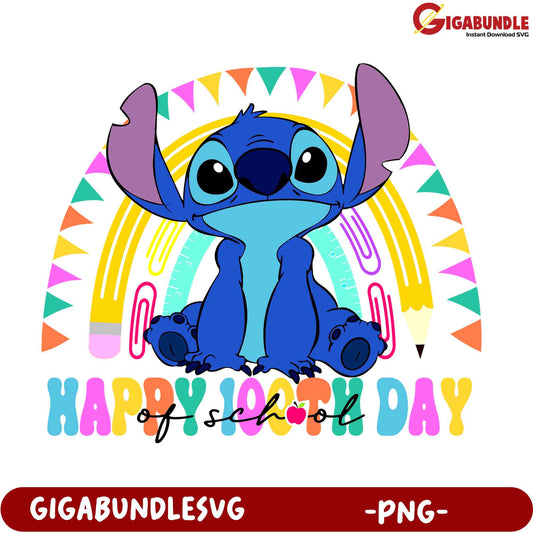 Stitch First Day of School PNG SVG