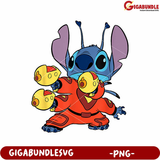 Stitch alien with guns png, cute stitch png, lilo and stitch the movie png