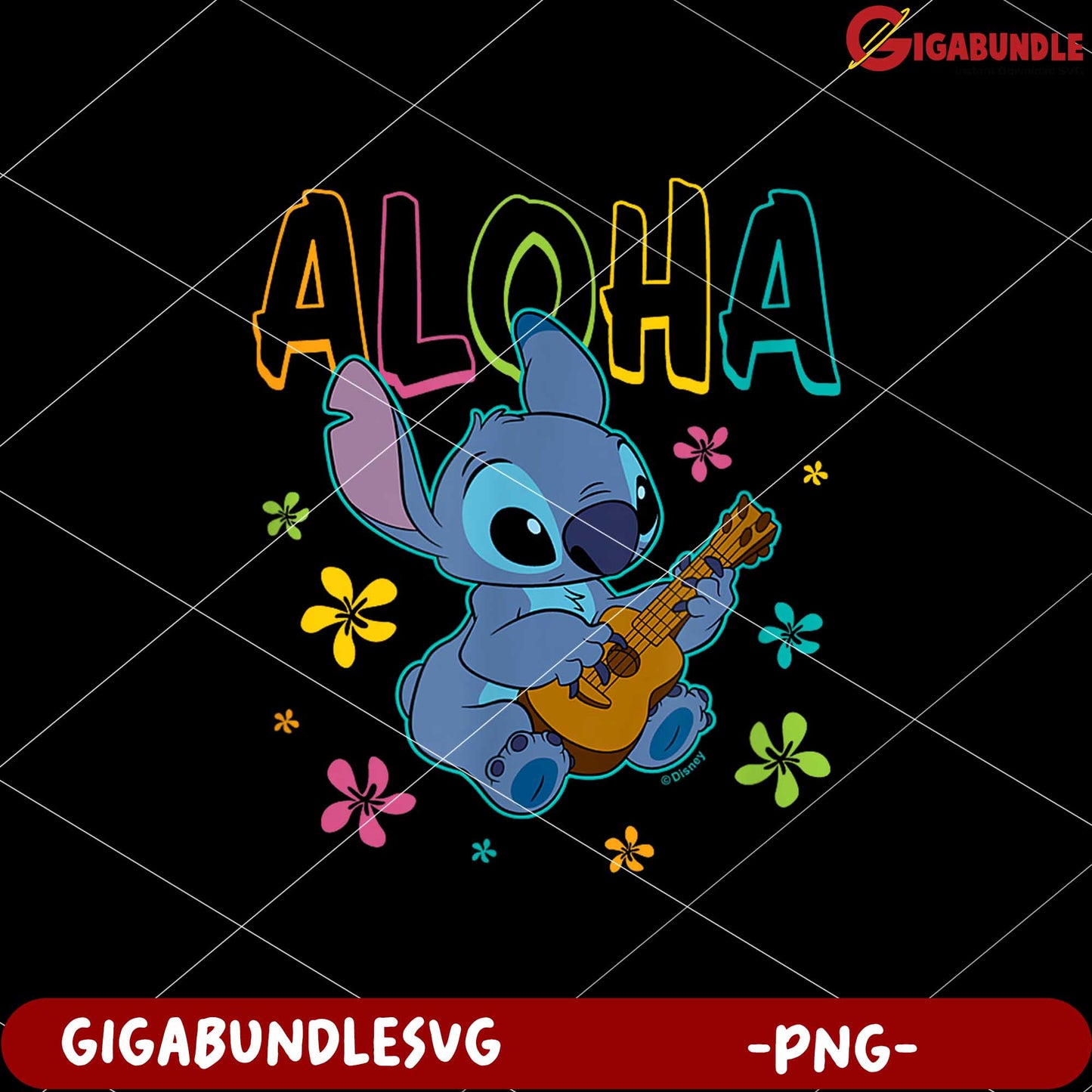 Stitch aloha design png, cute stitch png, lilo and stitch the movie png