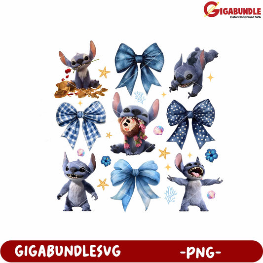 Stitch and the bowtie png, funny stitch memes png, lilo and stitch the movie png