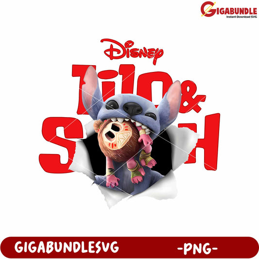 Stitch and the coconut png, funny stitch memes png, lilo and stitch the movie png