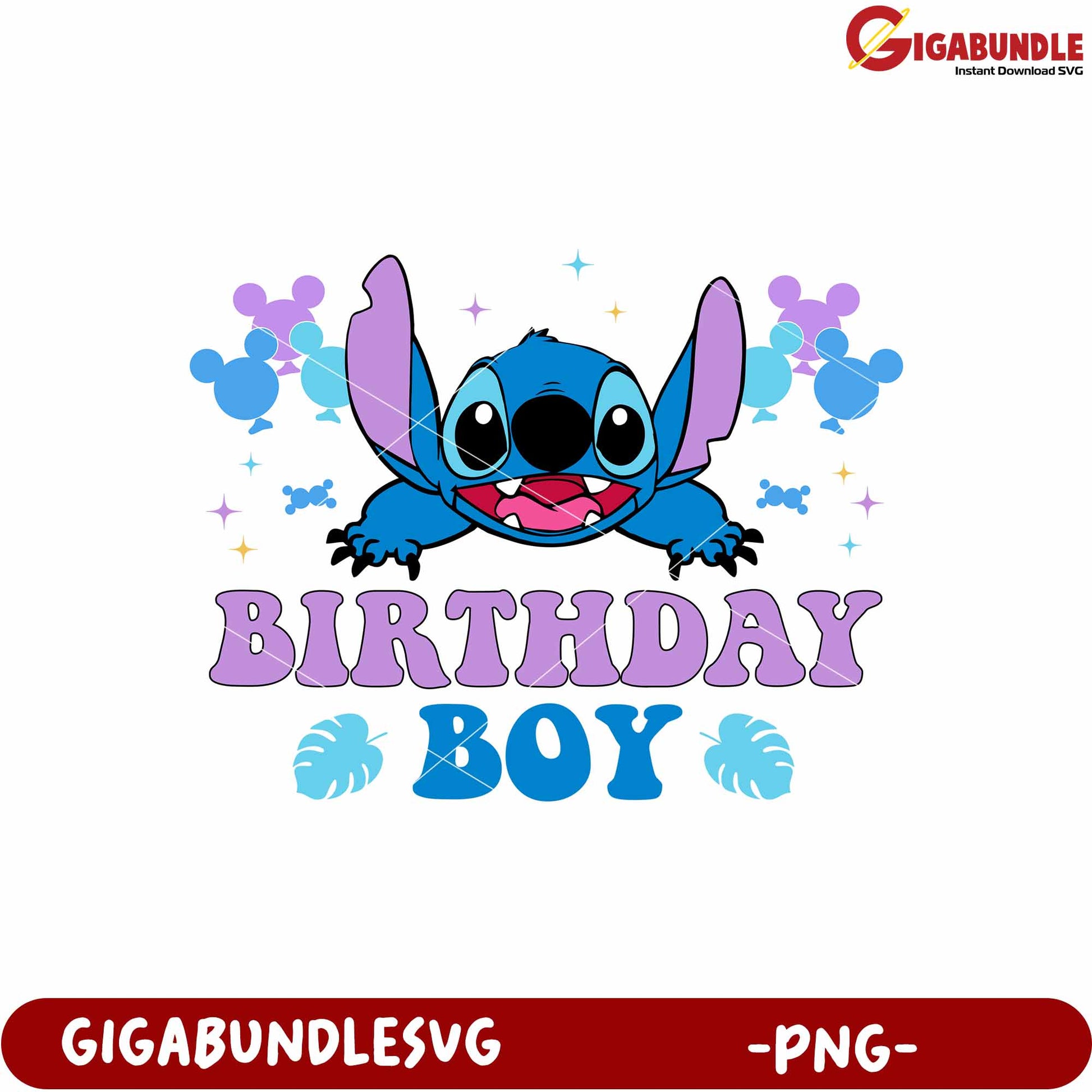 Stitch birthday boy png, lilo and stitch birthday png, disney character png
