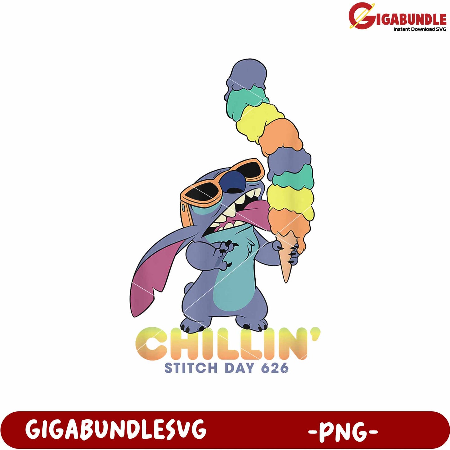 Stitch eating the huge ice cream png, lilo and stitch cartoon png, cute blue alien png