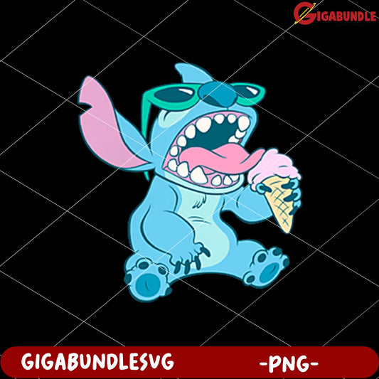 Stitch eat the ice cream png, disney stitch png,  lilo and stitch png