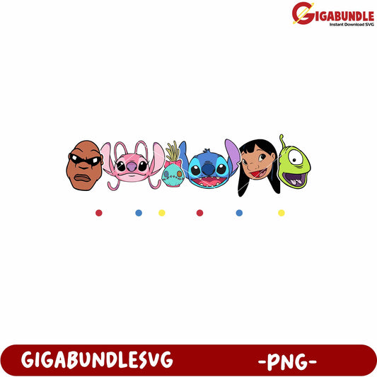 Stitch friends png, lilo and stitch friends png, disney alien png