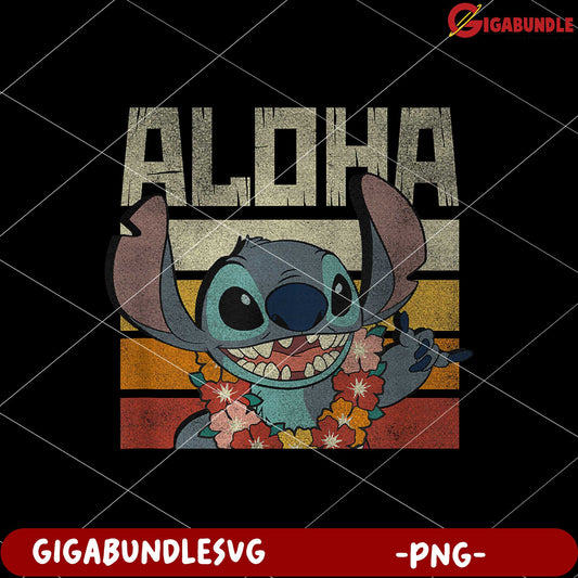 Stitch hawaiian aloha png, disney characters png, lilo and stitch movie png