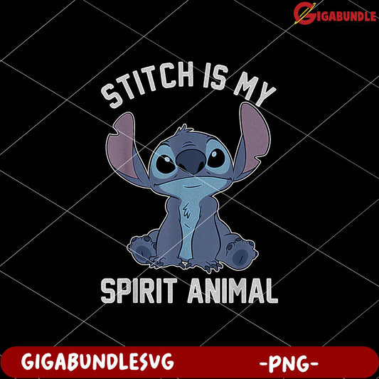 Stitch is my spirit animal png, lilo and stitch tropical dance png, cute blue alien png