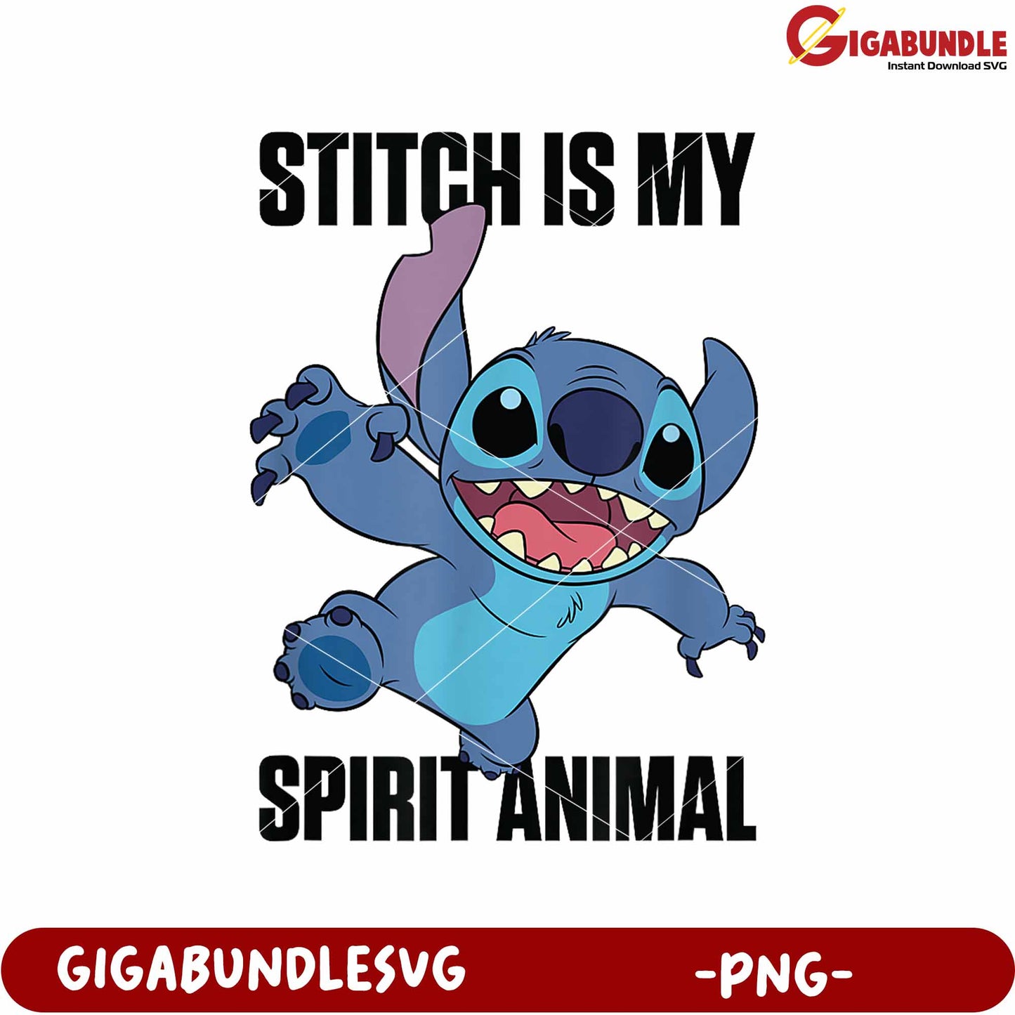 Stitch is my spitit animal png, cute stitch png, lilo and stitch the movie png