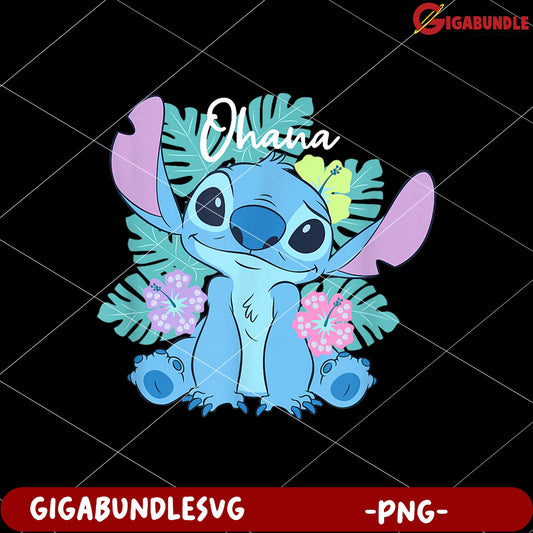 Stitch ohana design png, lilo and stitch cartoon png, cute blue alien png
