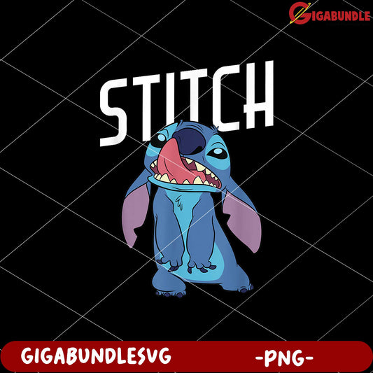 Stitch silly face png, lilo and stitch cartoon png, cute blue alien png