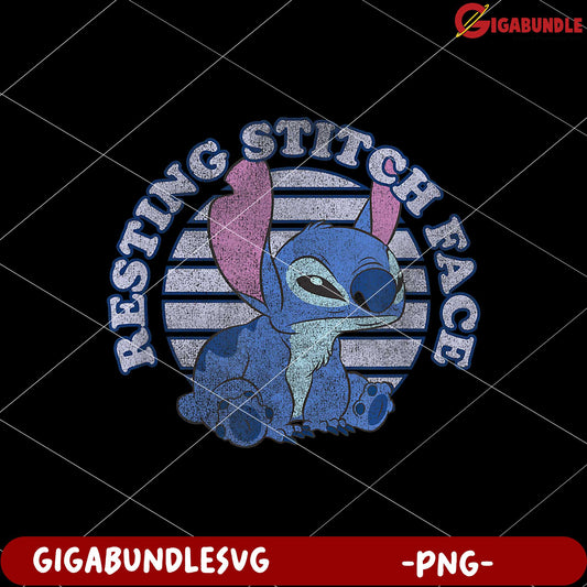 Stitch sitting and resting png, lilo and stitch cartoon png, cute blue alien png