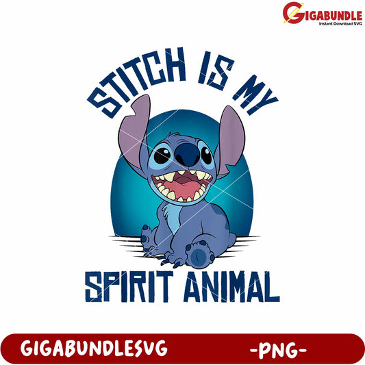 Stitch spirit animal png, lilo and stitch cartoon png, cute blue alien png