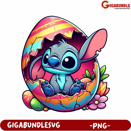 Stunning Cartoon Character in Colorful Egg PNG Download