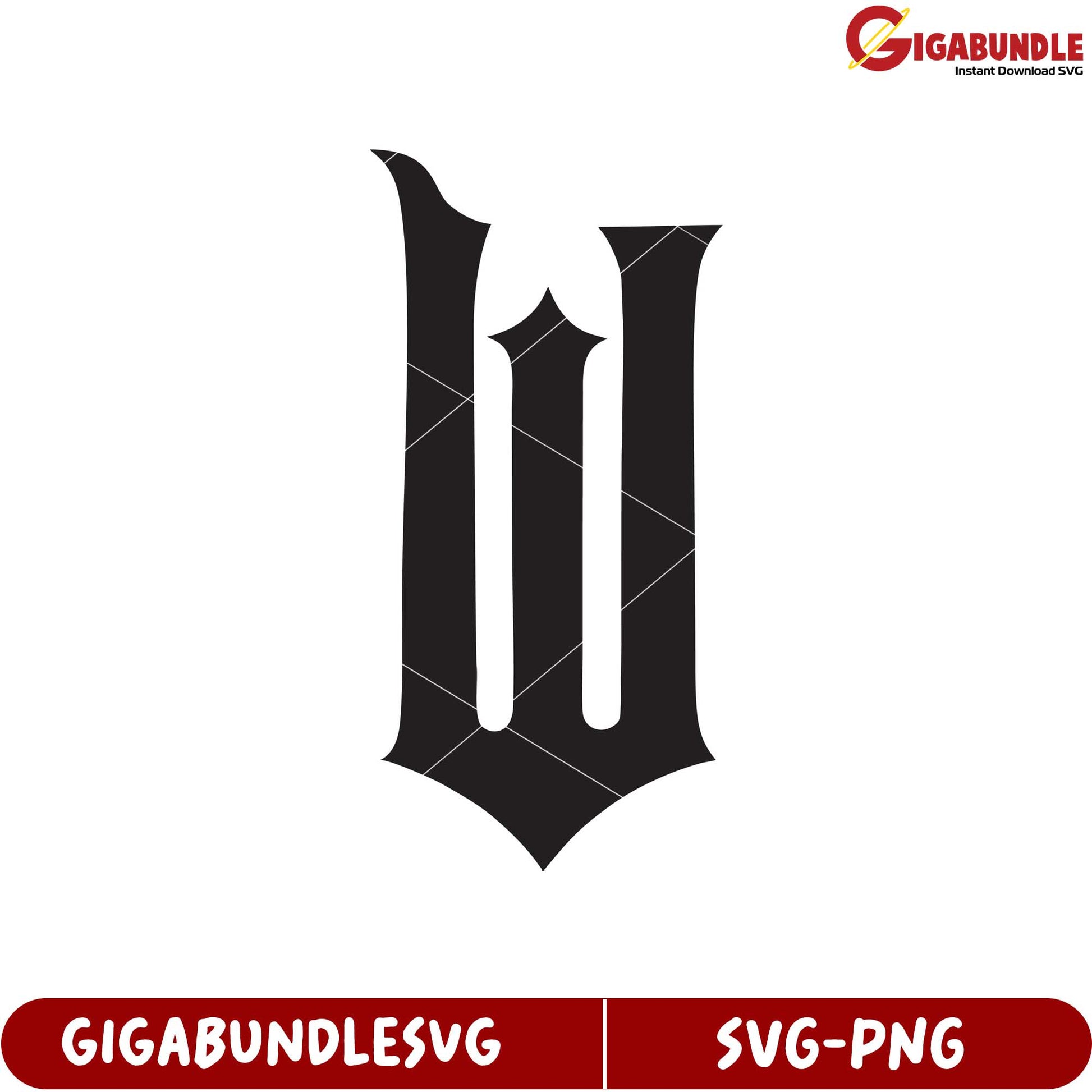 Stylish Black SVG Monogram Letter Design for Creative Projects
