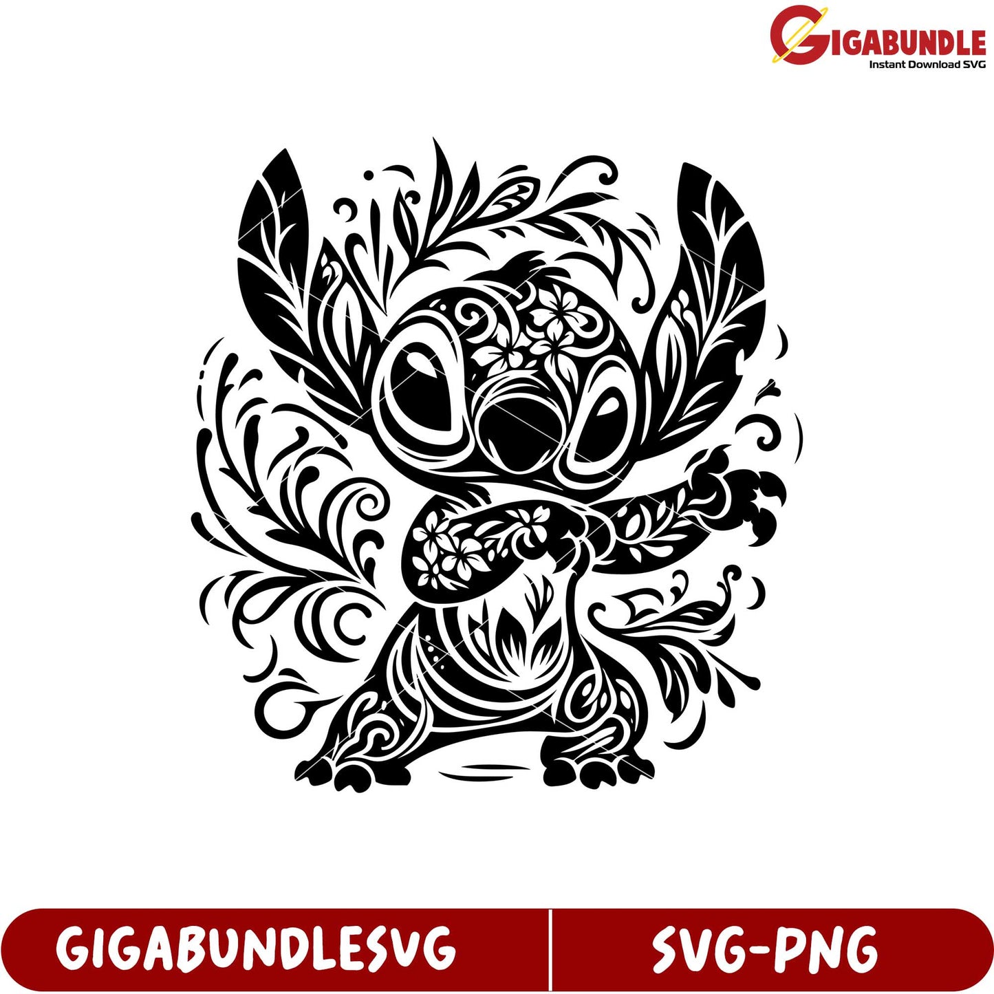 Stylish Floral Patterned Character SVG Design for Creative Projects