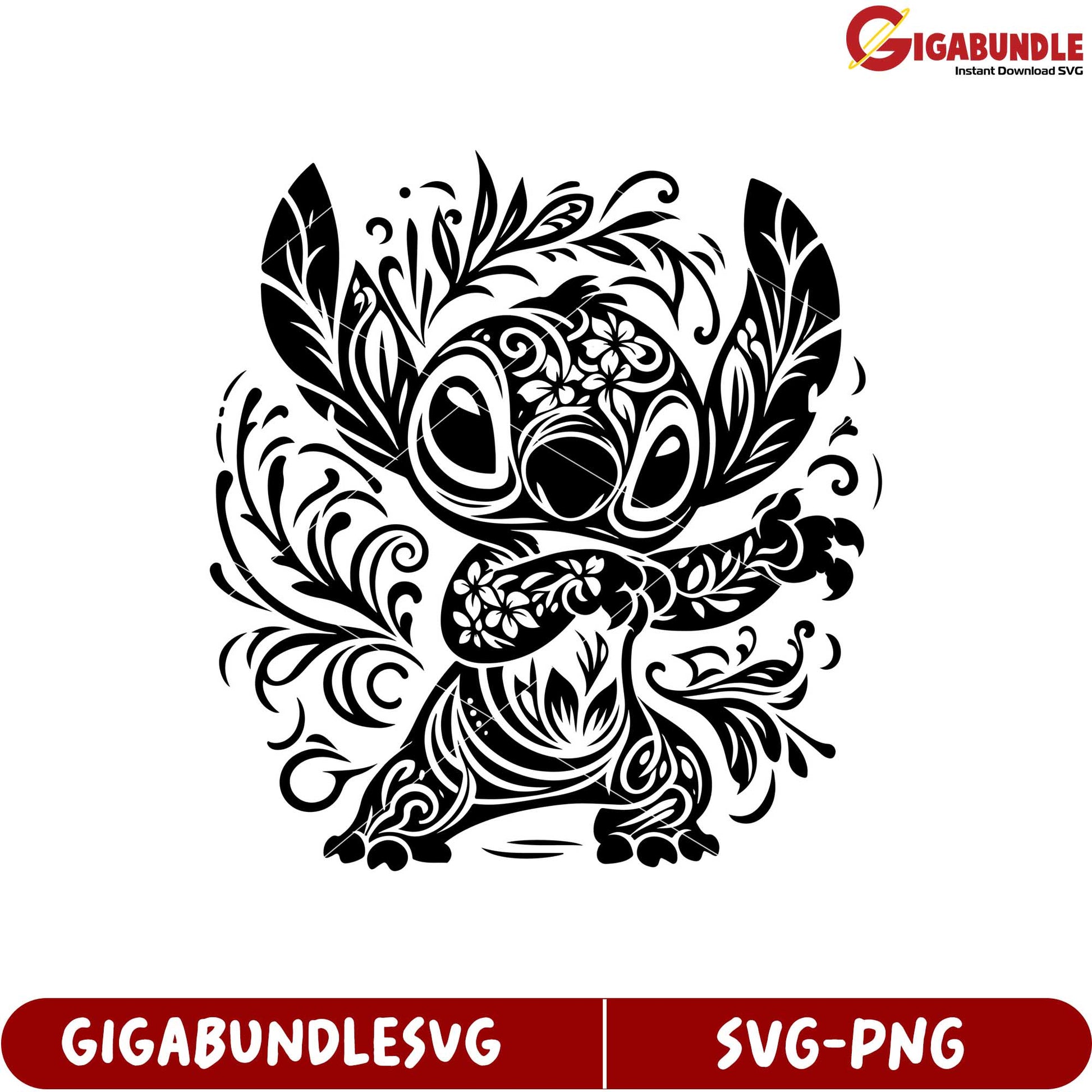Stylish Floral Patterned Character SVG Design for Creative Projects