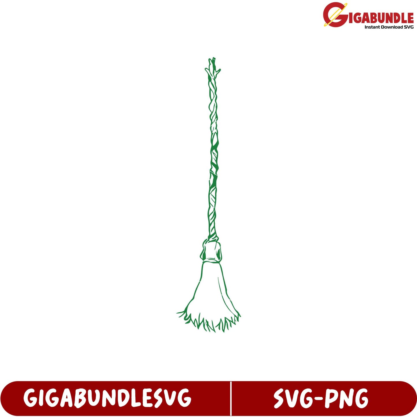 Stylish Green Broom SVG Design for Crafting and Digital Projects