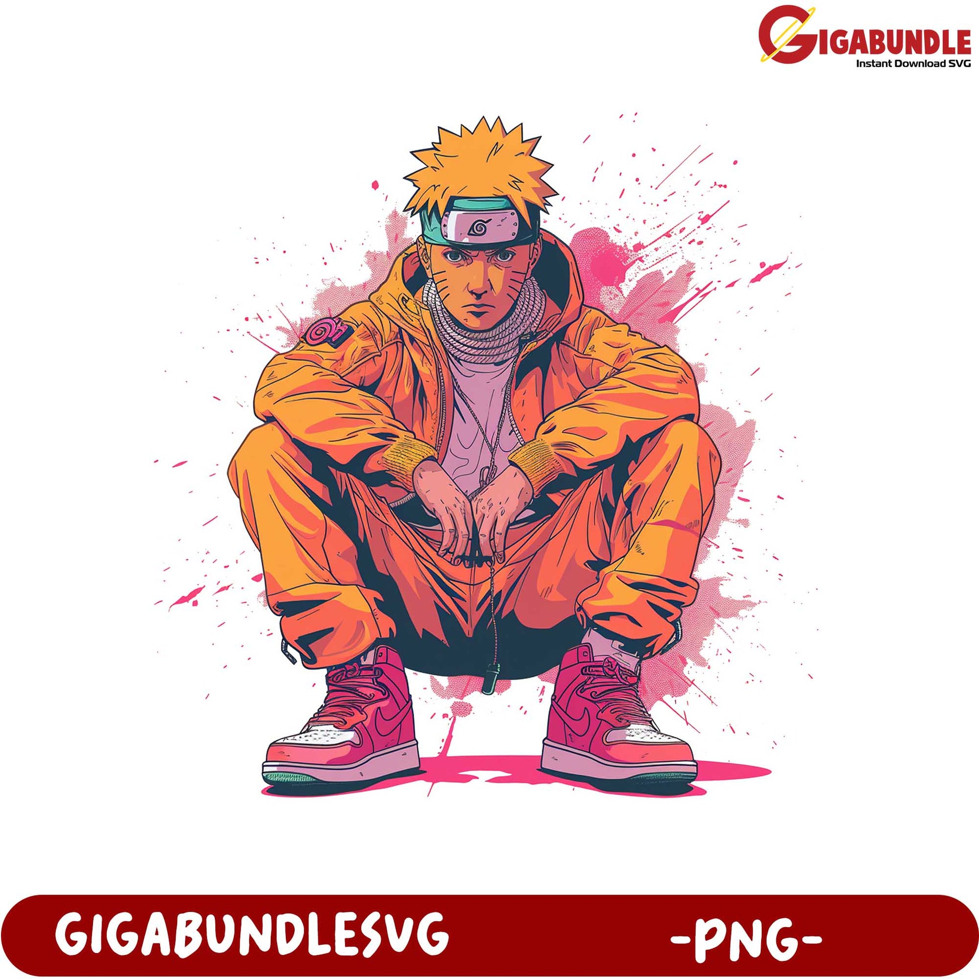 Stylish Naruto PNG Graphic for Fans and Collectors Online