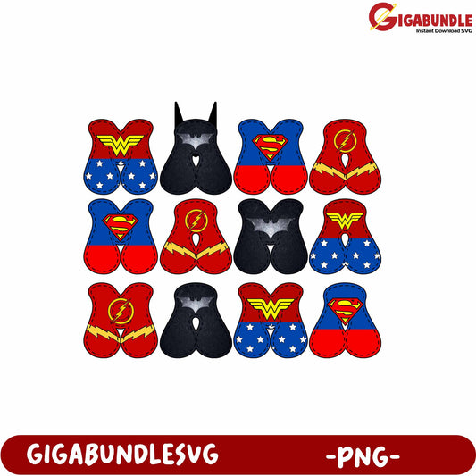 Superhero Themed PNG Product Design for Creative Projects and Crafts