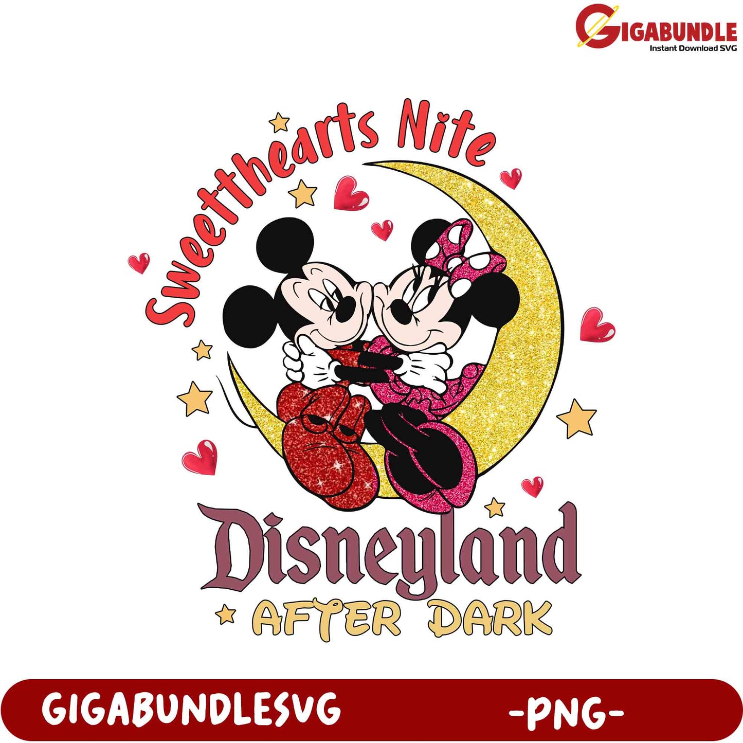 Sweethearts Nite Disneyland After Dark PNG – Mickey and Minnie Design